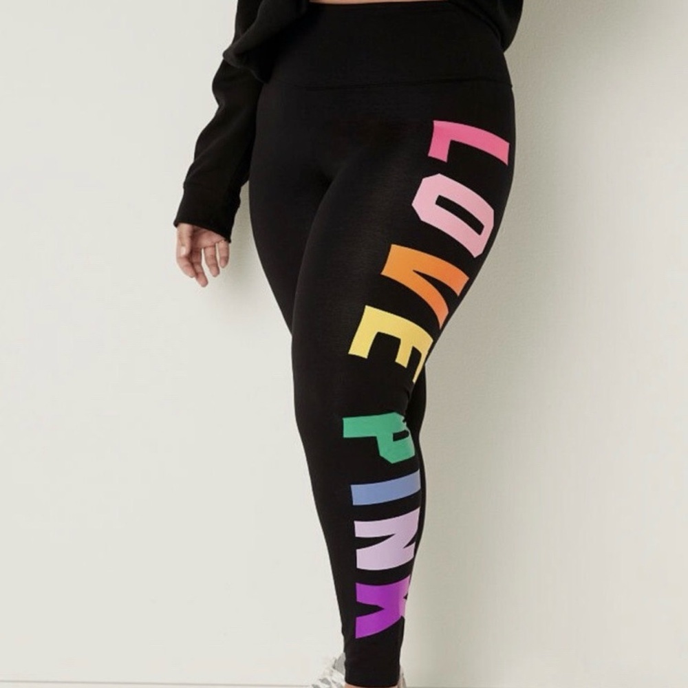 Women’s PINK Victoria's Secret Black Leggings. Size Small